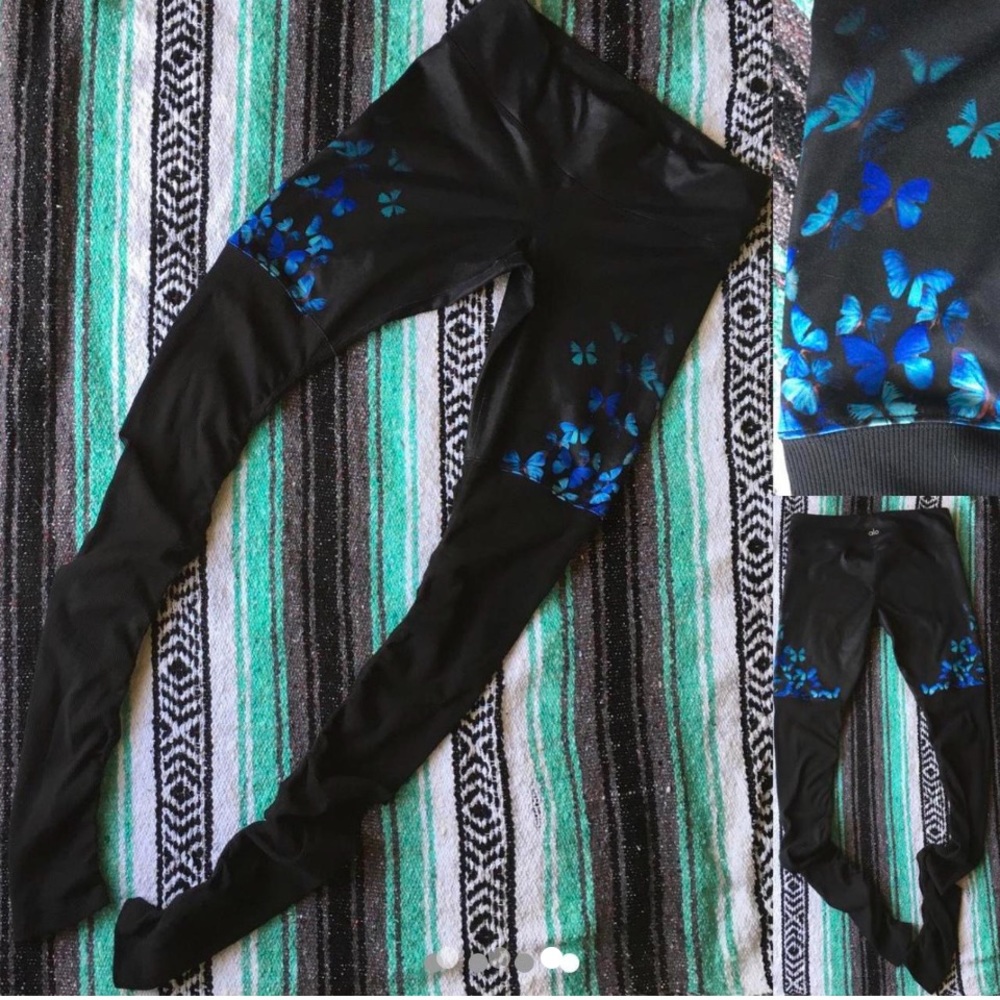 Alo Yoga Goddess Legging Yoga Pants with Butterflies